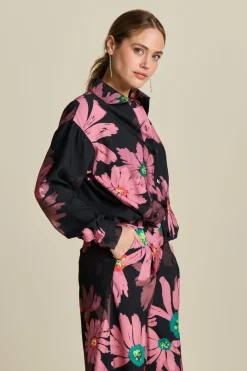 BLOUSE Big Blooming Pink