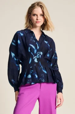 BLOUSE Feathers And Florals