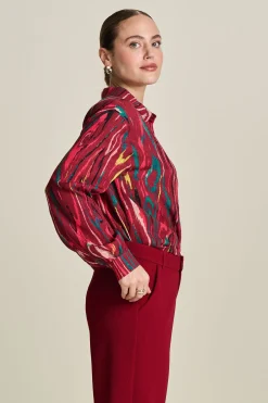 BLOUSE Milly Woody Burgundy Red