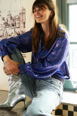 BLOUSE Violet Festive Blue