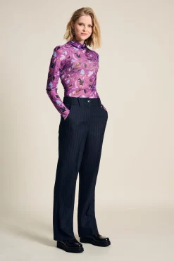 BROEK Striped Midnight Blue