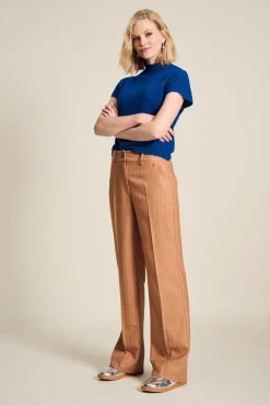 BROEK Striped Sugar Brown