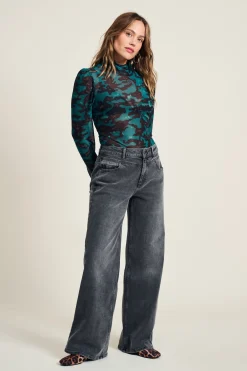 JEANS Wide Leg Grey Storm