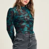 TURTLENECK Camo Teal Green